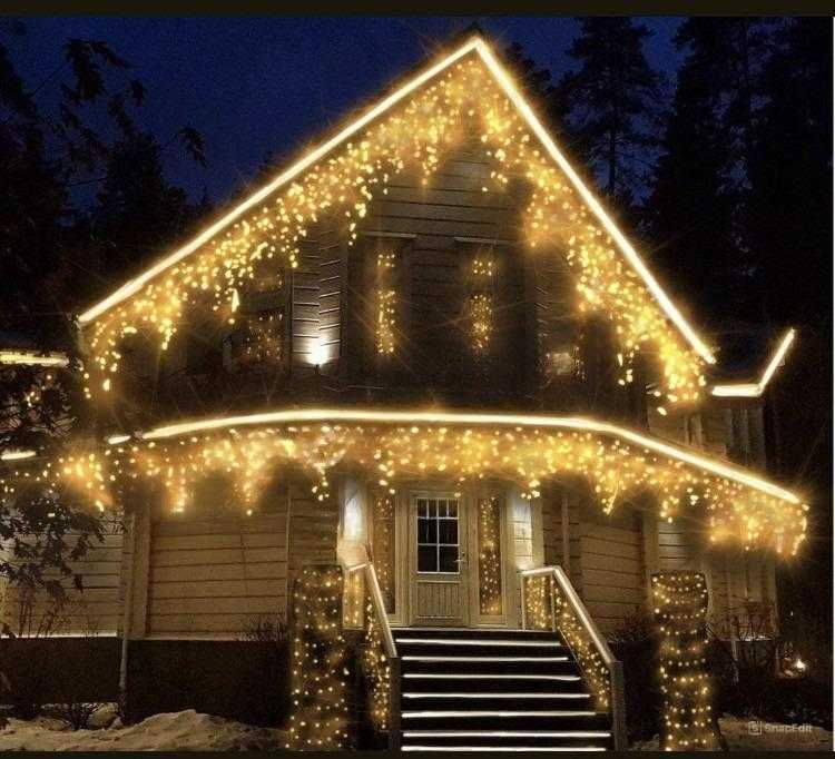 Бахрома уличная Гирлянда + Flash LED MOD_7.7.1 Фасадная Штора наружная