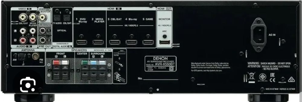 Amplituner denon avr x520bt bluetooth kino domowe