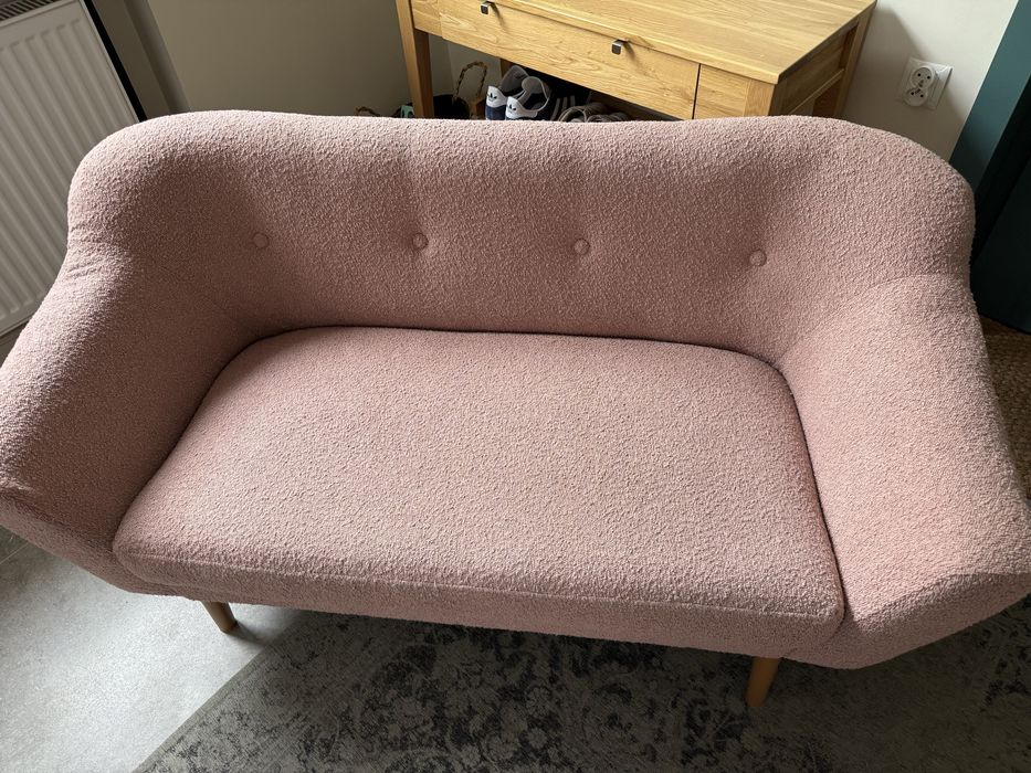 Sofa skandynawska 140x70cm  tkanina boucle