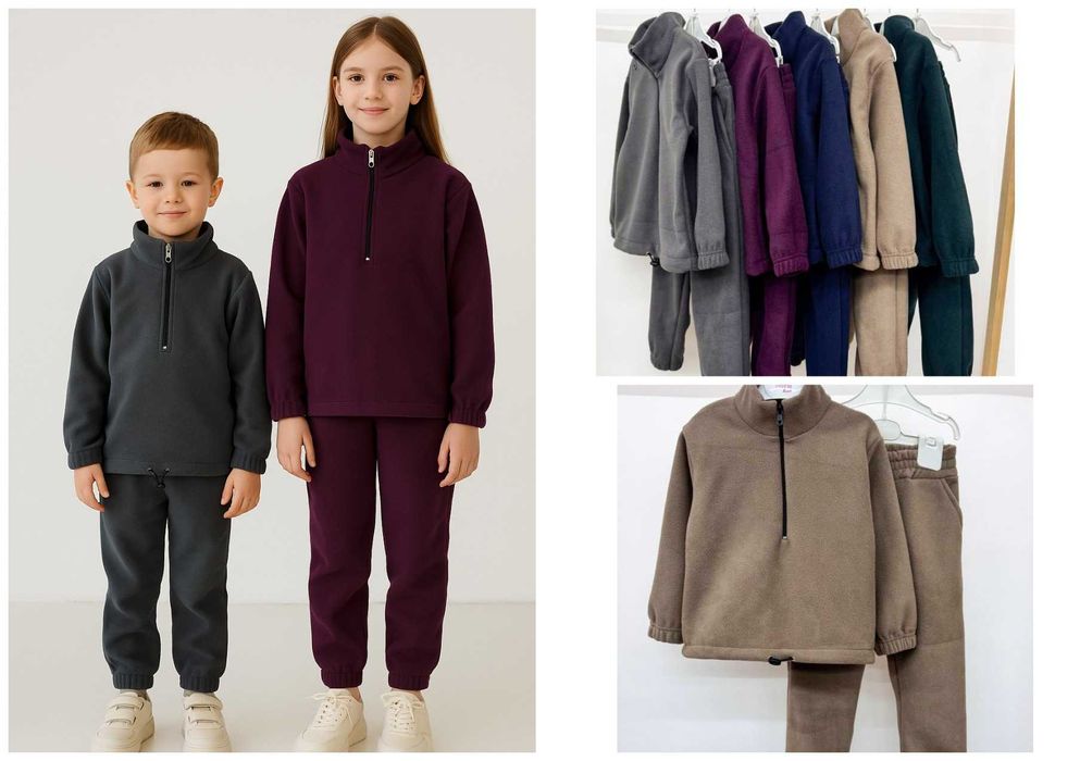 ТОП! Теплий костюм фліс 98-158 см флісовий спортивний костюм дитячий