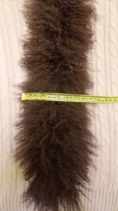 Воротник накладной шарф ламы фиолетоаый