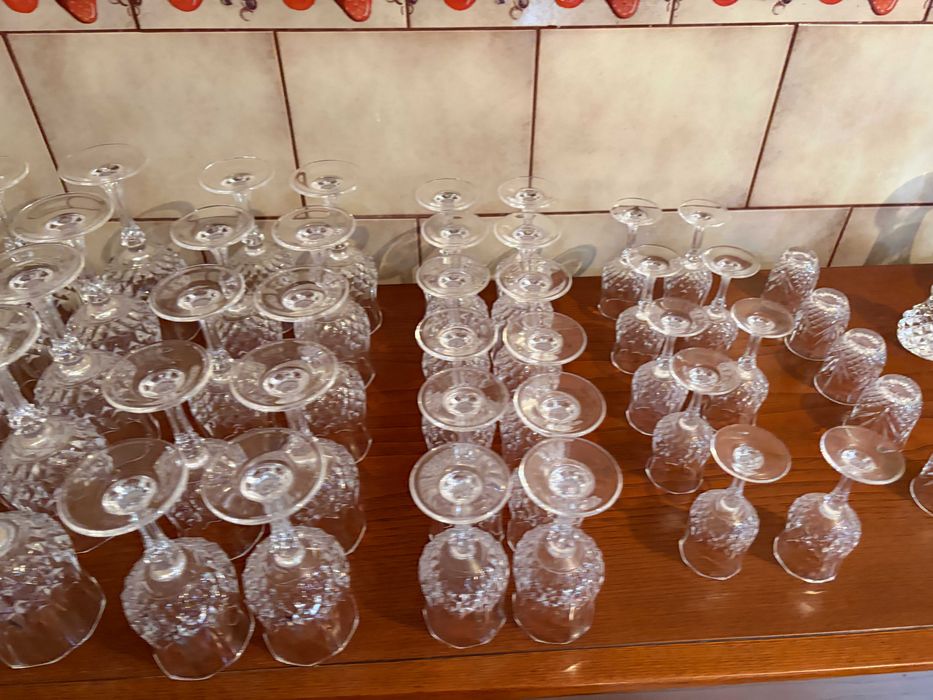 Excelente Serviço de Copos Cristal d'Arques "Longchamp" + Garrafas Cristal (Atlantis)