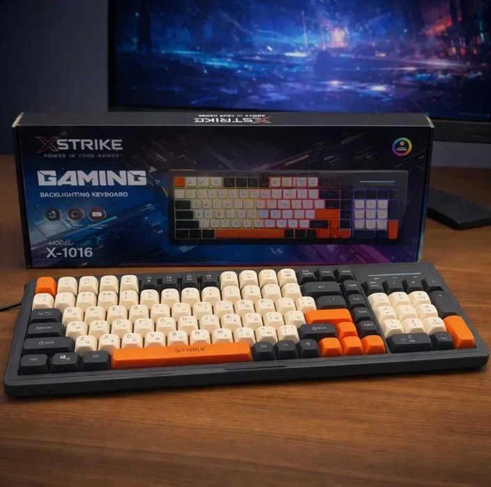 Клавіатура XSTRIKE X-1016 RGB USB: Ігрова, мембранна, повнорозмірна ‼️