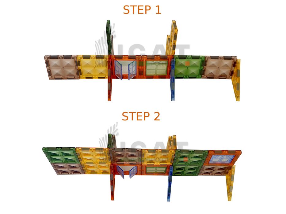 Brinquedos Magneticos Conjunto de blocos 3D Dinosaur 90 pcs (Novo)