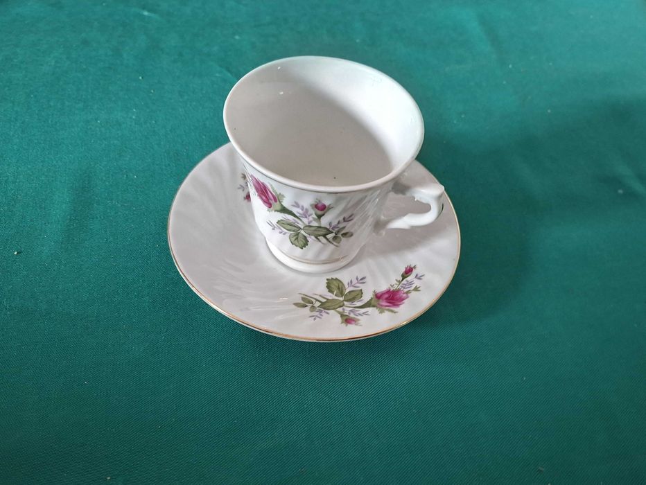 Chávena de Chá oriental antiga, com rosas