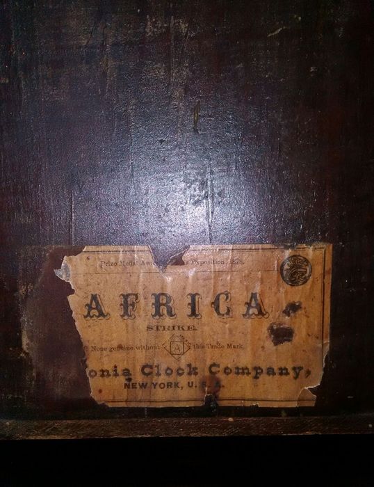 Relógio raro capela Ansonia Africaum