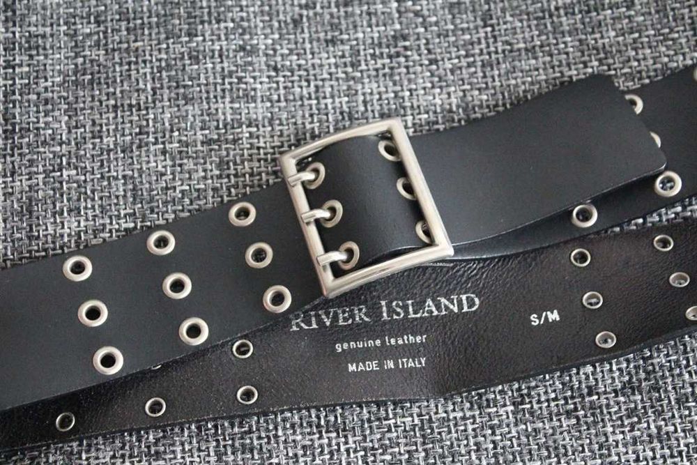 Ремінь шкіряний River Island Оригінал Made in Italy W31-36