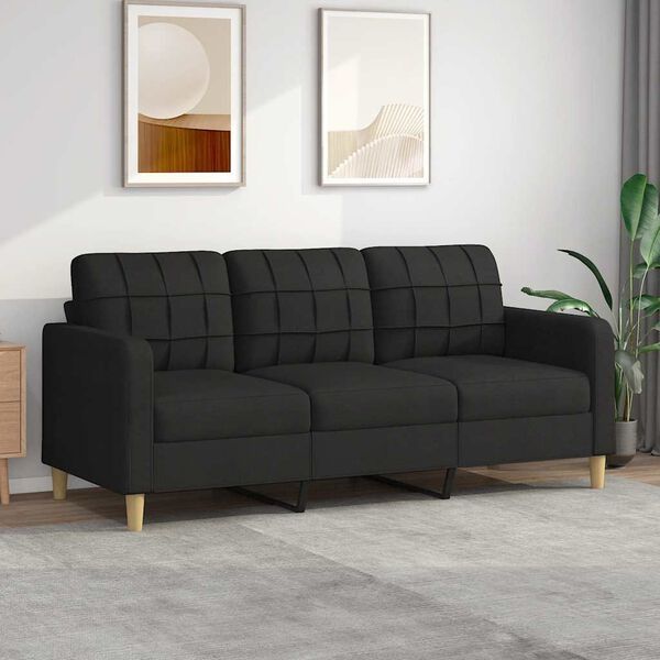 Sofa 3-osobowa czarna