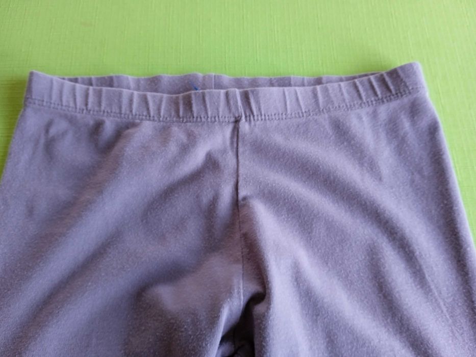 Legginsy - dla dziewczynki - szare z Elsą - roz. 110/116 -