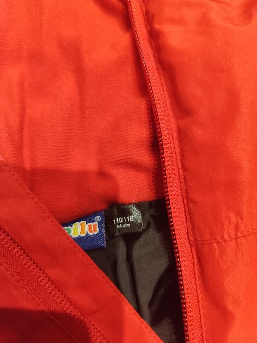 Spodnie zimowe na szelkach dla dziecka rozmiar 110/116