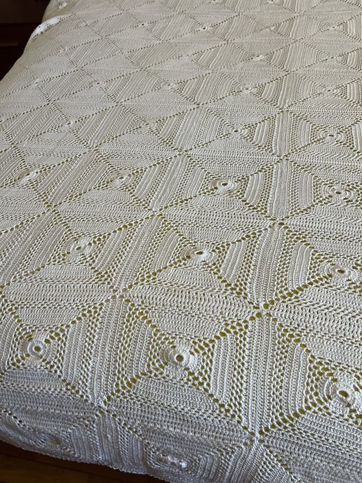 Colcha em crochet feita a mao 225x215