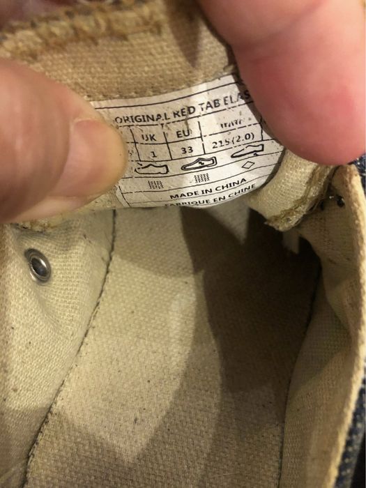 Кеды детские джинс Levi's Kids, цв. синий р.32/33 20,5см