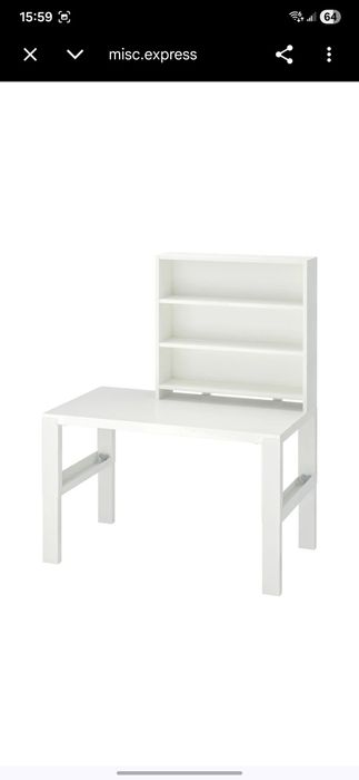 Secretária infantil IKEA PÅHL com estante — como nova