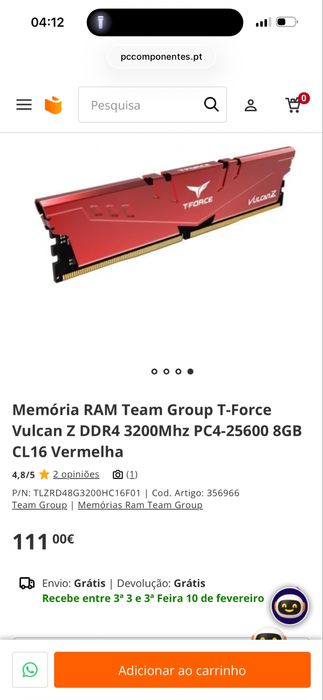 16G ram ddr4 2x8 3200mhz
