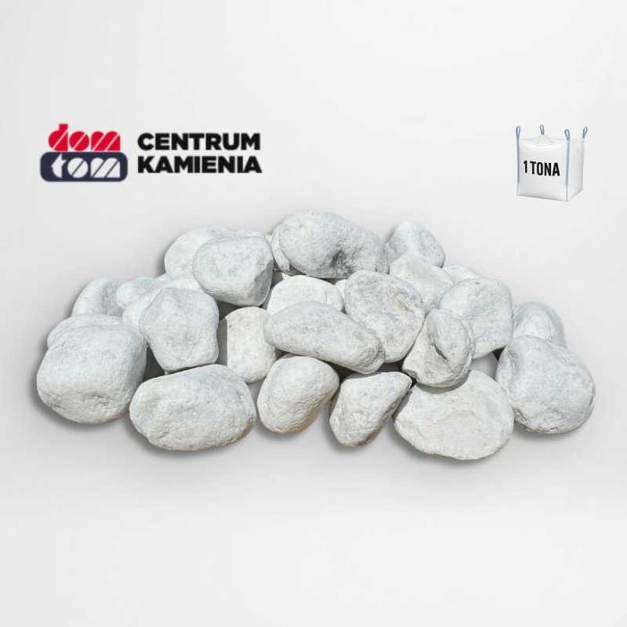 Otoczak "Bianco Carrara" | Biały kamień dekoracyjny, Kruszywo, Kamyczki | 5 - 25mm, 20 - 44mm | Cena/t, możliwy zakup mniejszych ilości