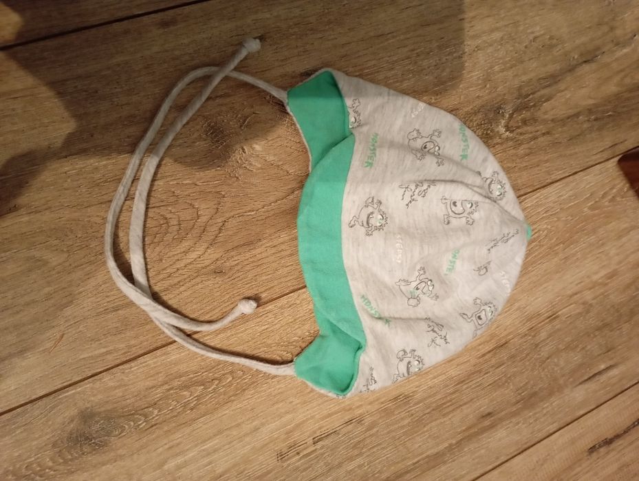 Czapka bawełniana wiosenna jesienna 43 3 6 miesięcy 62 68 zawiązywana