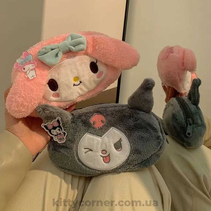 Мʼякий дитячий пенал Hello Kitty/Kuromi/My Melody/Cinnamoroll у школу