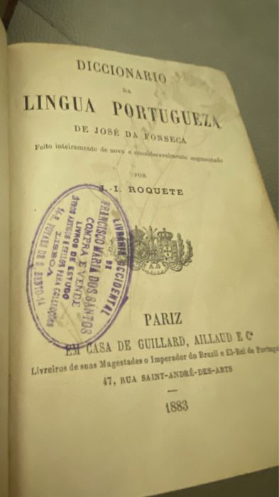 Dicionario da Lingua Portuguesa 1883