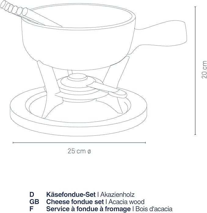 Zestaw do fondue serowego ceramiczny KELA Country K3