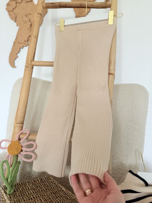 Костюм теплий трикотажний в полоску бежевий беж 110 116 122 128 134