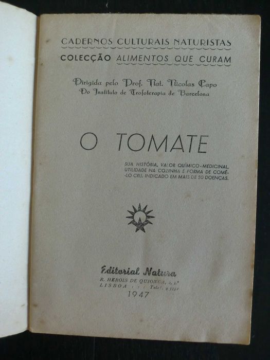 Cadernos Culturais Naturistas - Alimentos que curam - Natura