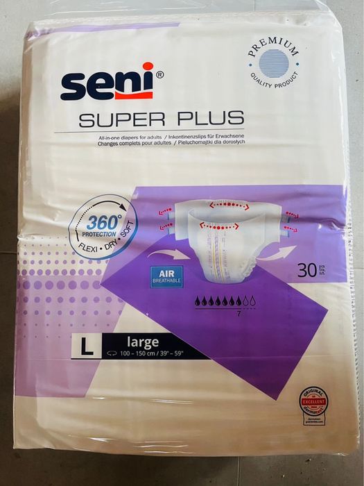 Pampersy seni 60 szt roz L