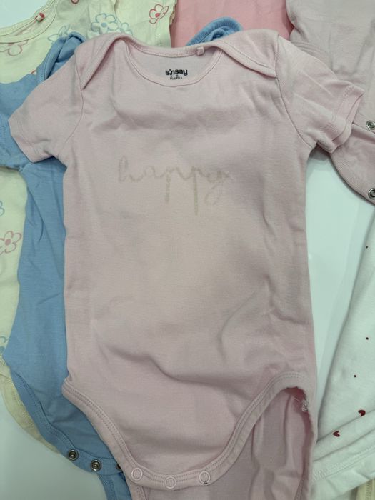 Zestaw paczka body 92 dla dziewczynki bawełna 12 sztuk
