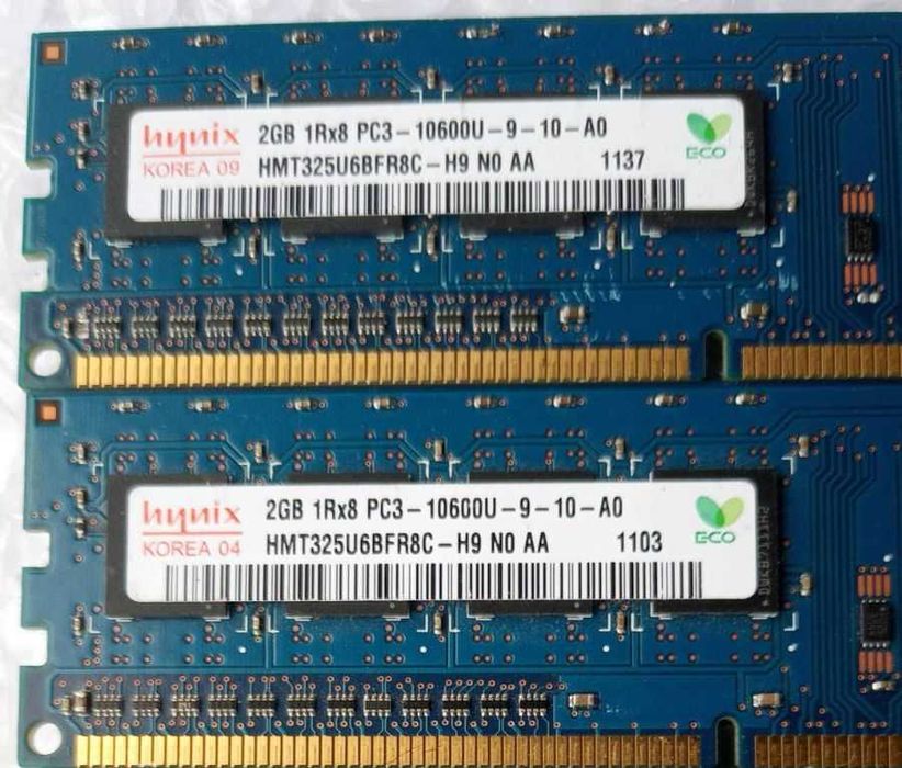 DDR3 8 GB комплект памяти 4 шт по 2 GB 800/1066 MHz для S775/1155/1156