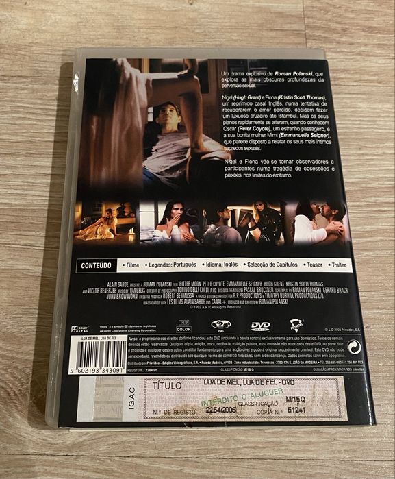 Lua de mel, lua de fel - DVD - Roman Polanski