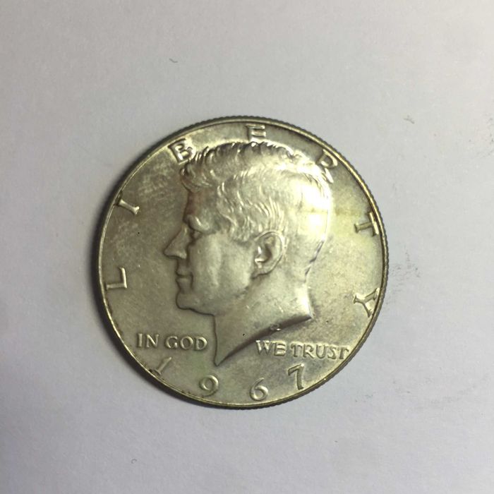 half dollar kennedy liberty silver 1967 reverse odwrotka