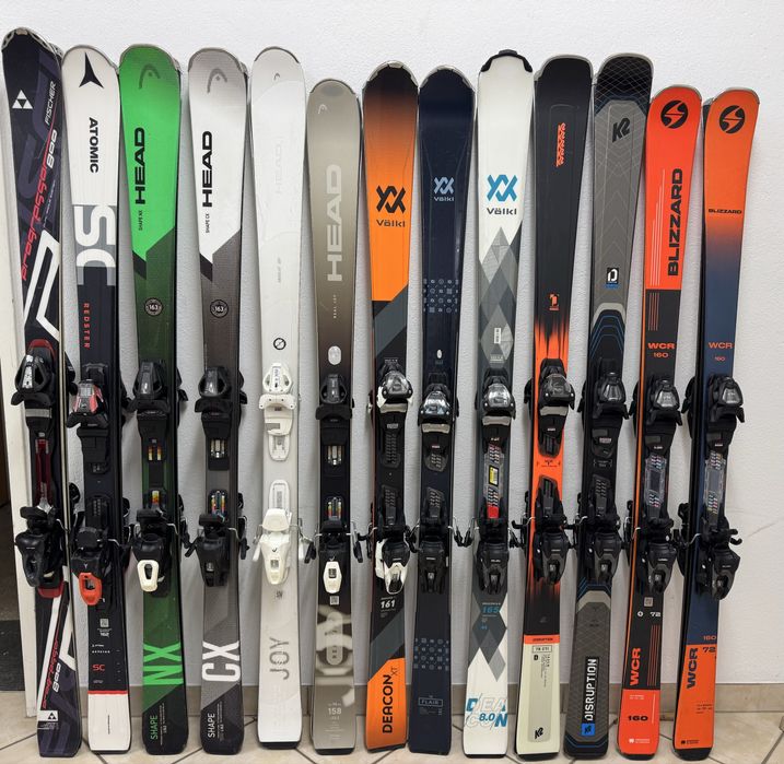 Лыжи горные Б/У Fischer, salomon, Head, Volkl, Atomic