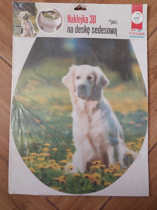 Naklejka na deskę sedesową 3D Piesek