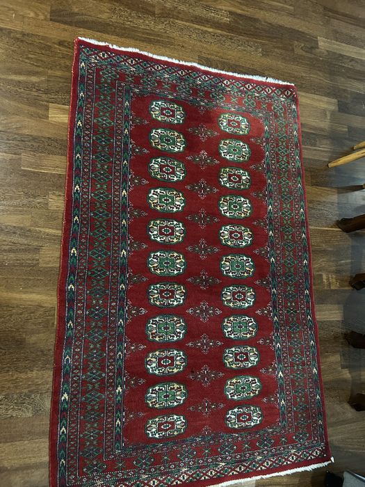 Tapete bukhara, original em pura lã feito à mao, lavado, 148x94