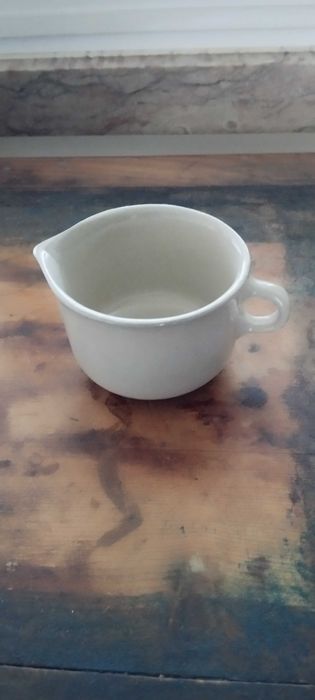Hand-painted rustic ceramic pitcher and small dipper424290876717813765