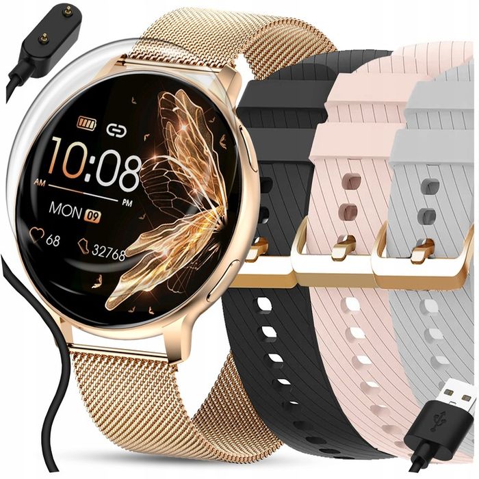 Smartwatch Zegarek Damski Polskie Menu Rozmowy Powiadomienia Sport 4 P
