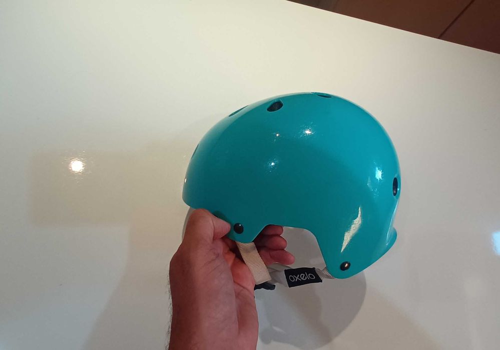 Kask rowerowy Oxelo niebieski / 50-54 cm /. Jak NOWY