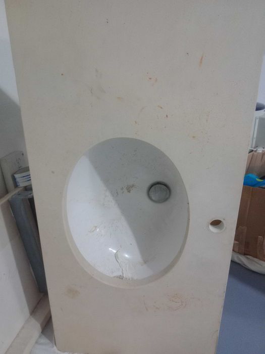 Bancada em mármore de casa de banho