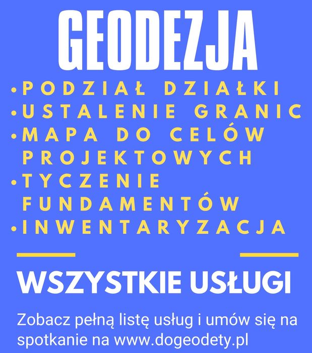 Geodeta - Podziały działek - Granice - Budowa domu, usługi geodezyjne