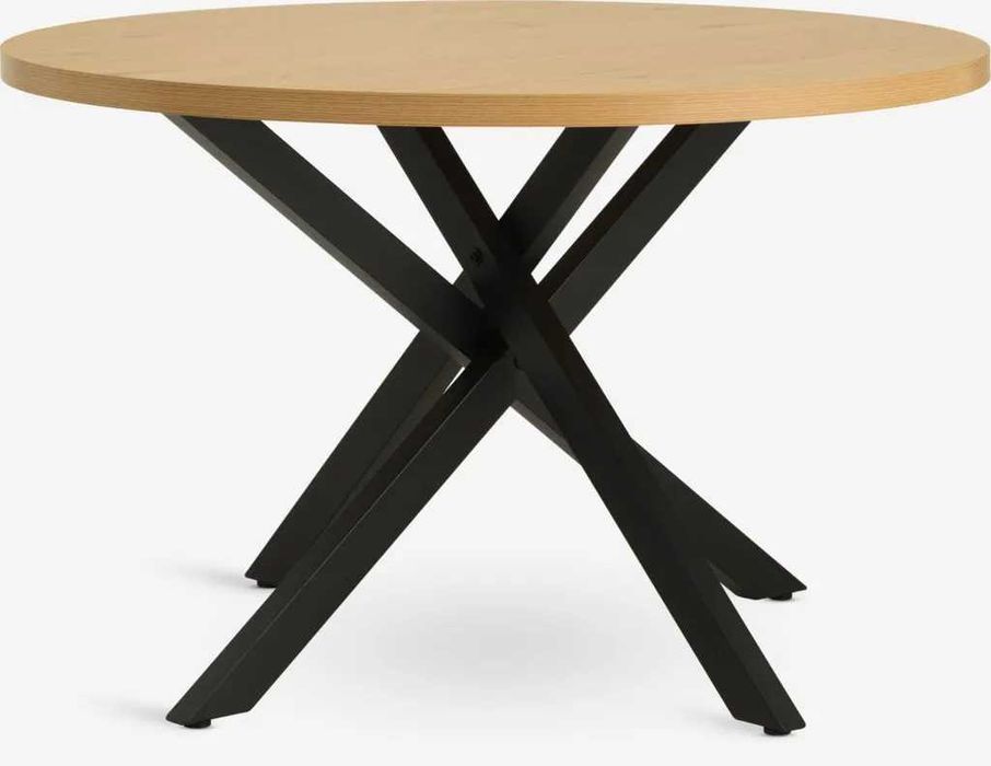 Mesa de jantar NORTOFT 120 cm cor carvalho/preto