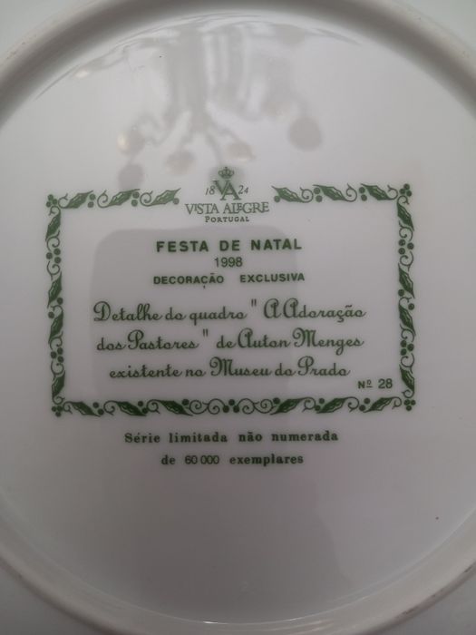 2 Pratos Vista Alegre decorativos de Natal