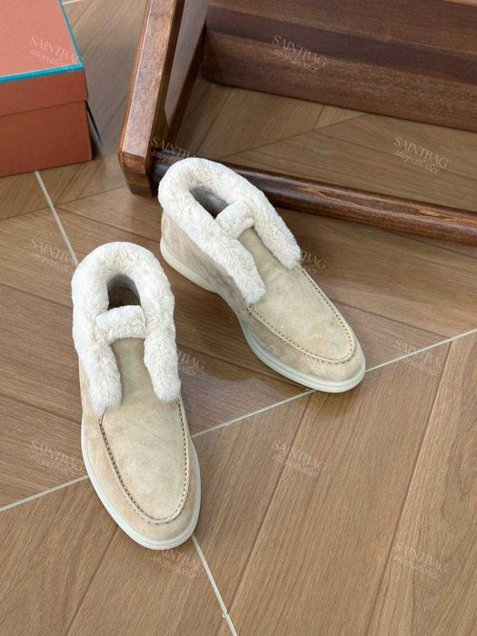 Под заказ жеские лоферы Loro Piana натуральній мех Лоро Пиано замш