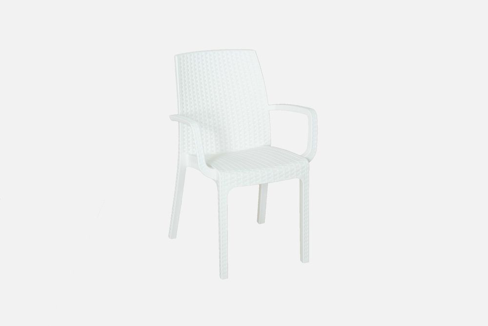 Nowoczesne krzesło INDIANA - Kolekcja Rattanowa - Biały WYPRZEDAŻ