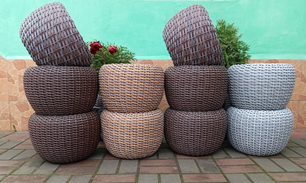 Кашпо з ротангу 12л