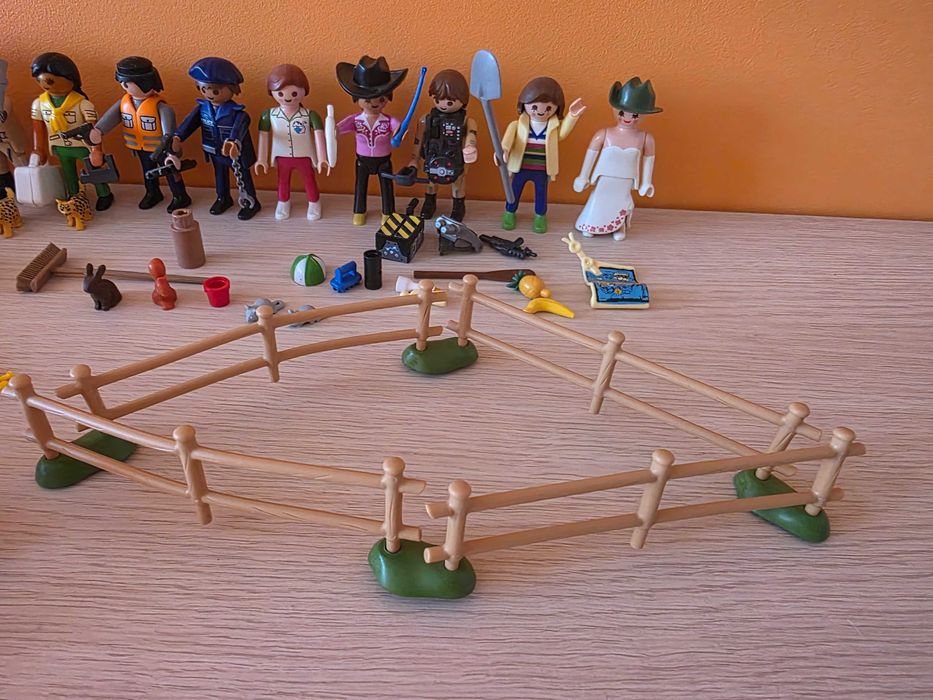 11 Sztuk Figurka Play Mobile Gazetka 2 Płotki Akcesoria Tygrys Duchy