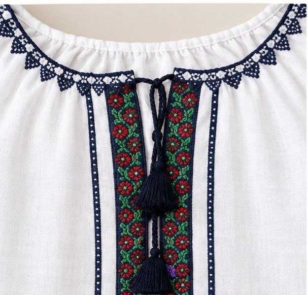 Жіноча вишиванка, машинна вишивка
