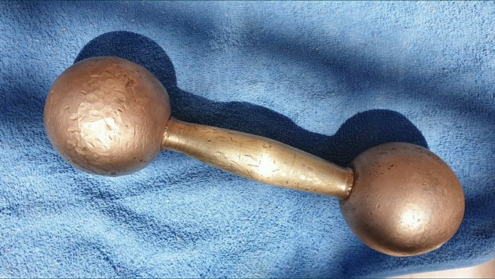 Гантеля старинная, медная, самого Поддубного