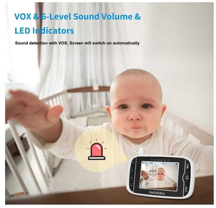 Niania elektroniczna obrotowa HelloBaby HB66Pro