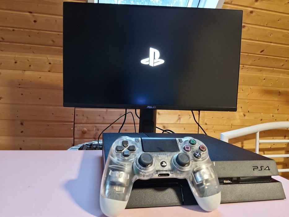 Ps4 / dualshock przezroczysty / 1tb