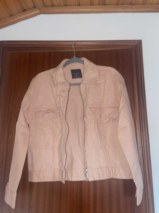 Casaco de ganga rosa