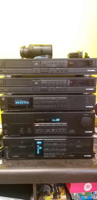 Wieża segmentowa telefunken wzmacniacz cd deck tuner